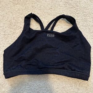 Fleo Black and blue leopard Sports Bra